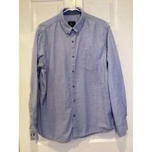GH Bass & Co Classic Oxford Button Down Long Sleeve Shirt XL Blue Cotton